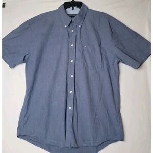 Tommy Hilfiger Custom Fit Checkered Button Down Shirt Mens Large XL